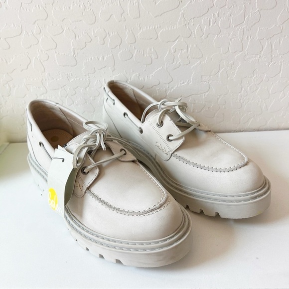 Boden Natural Chunky sole leather deck shoes NWT - Picture 2 of 11